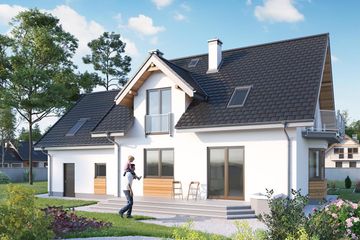  Projekt domu Zoja Lux G2 (1050) (KRD1954) - projekt domu parterowego z poddaszem - Zdjęcie 2