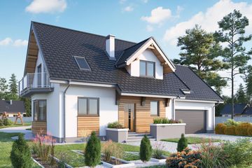  Projekt domu Zoja Lux G2 (1050) (KRD1954) - projekt domu parterowego z poddaszem - Zdjęcie 1
