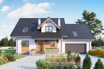  Projekt domu Zoja Lux G2 (1050) (KRD1954) - projekt domu parterowego z poddaszem - Zdjęcie 3