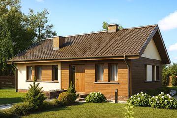  Projekt domu TK109 (WAK1032) - projekt domu parterowego - Zdjęcie 1