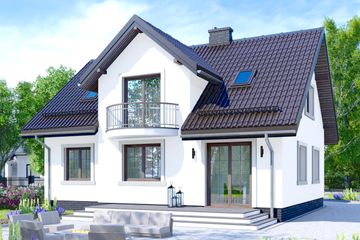  Projekt domu APS 186 (LUA1240) - projekt domu parterowego z poddaszem - Zdjęcie 2