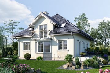  Projekt domu Prymus Mini (1058) (KRD1969) - projekt domu parterowego z poddaszem - Zdjęcie 2