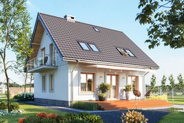  Projekt domu Staś Retro (1062) (KRD1973) - projekt domu parterowego z poddaszem - Zdjęcie 3