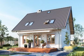  Projekt domu Staś Retro (1062) (KRD1973) - projekt domu parterowego z poddaszem - Zdjęcie 4