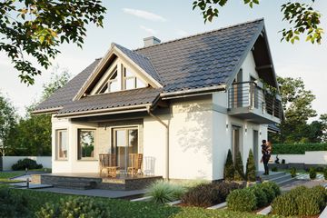  Projekt domu Majka Tytan (1075) (KRD1978) - projekt domu parterowego z poddaszem - Zdjęcie 2