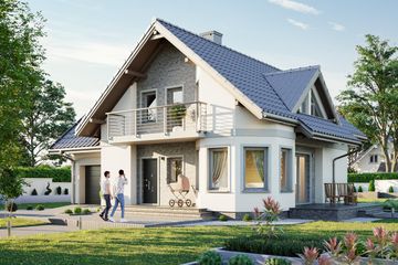  Projekt domu Majka Tytan (1075) (KRD1978) - projekt domu parterowego z poddaszem - Zdjęcie 1