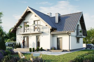  Projekt domu Majka Tytan (1075) (KRD1978) - projekt domu parterowego z poddaszem - Zdjęcie 3