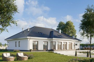  Projekt domu Willa Marynin (1080) (KRD1979) - projekt domu parterowego - Zdjęcie 2