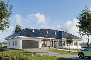  Projekt domu Willa Marynin (1080) (KRD1979) - projekt domu parterowego - Zdjęcie 4