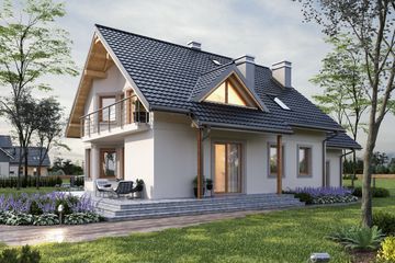  Projekt domu Maja Bona (1078) (KRD1982) - projekt domu parterowego z poddaszem - Zdjęcie 2