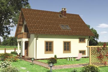  Projekt domu Antałek (34) (KRD2014) - projekt domu parterowego z poddaszem - Zdjęcie 2