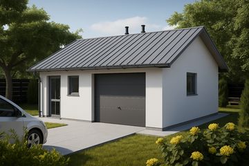  Projekt garażu G17 - Budynek garażowo - gospodarczy (PRA1016) - projekt garażu parterowego - Zdjęcie 1