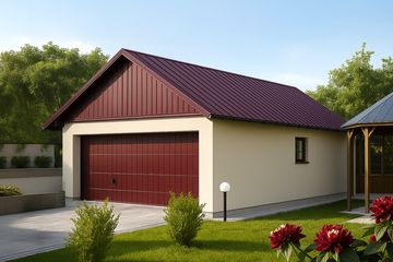  Projekt garażu G25 - Budynek garażowo - gospodarczy (PRA1024) - projekt garażu parterowego - Zdjęcie 1