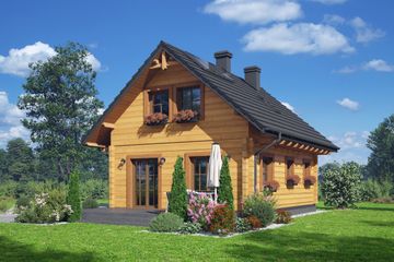  Projekt domu Grybów dw (KRP1167) - projekt domu parterowego z poddaszem - Zdjęcie 2