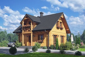  Projekt domu Grybów dw (KRP1167) - projekt domu parterowego z poddaszem - Zdjęcie 1