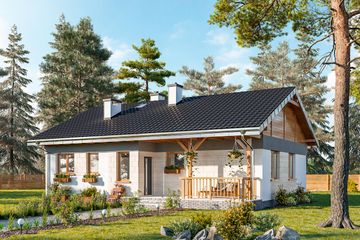  Projekt domu Kruszyna (396) (KRD2034) - projekt domu parterowego - Zdjęcie 1