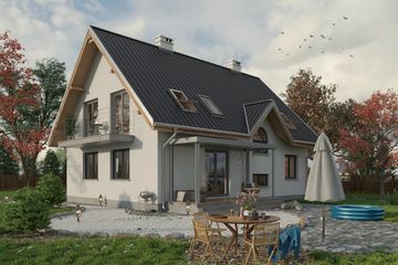  Projekt domu Krzemyk Atu (1102) (KRD2038) - projekt domu parterowego z poddaszem - Zdjęcie 2