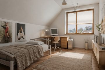 Projekt domu Krab (377) - parterowy z poddaszem dom o powierzchni 92,90 m², dach dwuspadowy - ujęcie 6