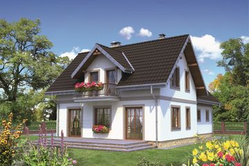  Projekt domu Jelonek As G2 (1093) (KRD2062) - projekt domu parterowego z poddaszem - Zdjęcie 2