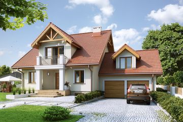  Projekt domu Bolero 3 (BSA1142) - projekt domu parterowego z poddaszem - Zdjęcie 1