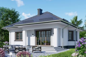  Projekt domu APS 190 (LUA1242) - projekt domu parterowego - Zdjęcie 2