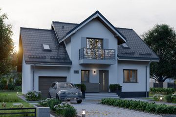  Projekt domu APS 193 (LUA1244) - projekt domu parterowego z poddaszem - Zdjęcie 3