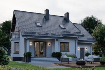  Projekt domu APS 193 (LUA1244) - projekt domu parterowego z poddaszem - Zdjęcie 4