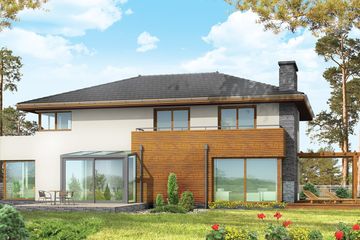  Projekt domu Południowy (WAH1040) - projekt domu z pełnym piętrem - Zdjęcie 2