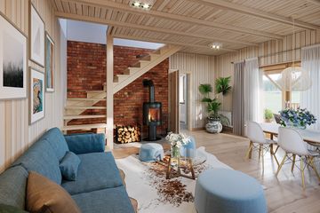  Projekt domu Przepiórka (WAH1045) - projekt domu parterowego z poddaszem - Zdjęcie 4