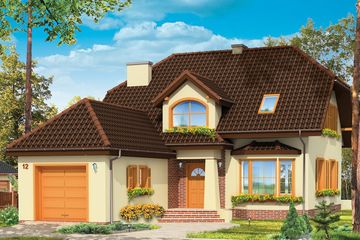  Projekt domu Pogodny 4 (WAH1046) - projekt domu parterowego z poddaszem - Zdjęcie 1