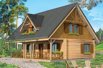  Projekt domu Ranczo (WAH1049) - projekt domu parterowego z poddaszem - Zdjęcie 4