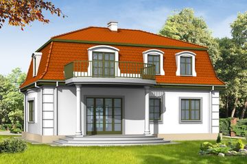  Projekt domu Retro (WAH1051) - projekt domu parterowego z poddaszem - Zdjęcie 2
