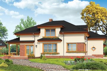  Projekt domu Rodzinny (WAH1053) - projekt domu parterowego z poddaszem - Zdjęcie 2