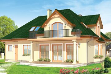  Projekt domu Saga (WAH1056) - projekt domu parterowego z poddaszem - Zdjęcie 2