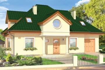  Projekt domu Saga (WAH1056) - projekt domu parterowego z poddaszem - Zdjęcie 1