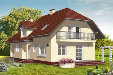  Projekt domu Pogodny 3 (WAH1057) - projekt domu parterowego z poddaszem - Zdjęcie 2