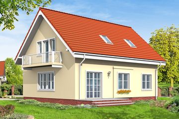  Projekt domu Miodowe Lata (WAH1061) - projekt domu parterowego z poddaszem - Zdjęcie 2