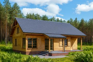  Projekt domu Modrzewiowy (WAH1062) - projekt domu parterowego - Zdjęcie 1