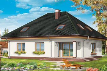  Projekt domu Natalia 2 (WAH1064) - projekt domu parterowego z poddaszem - Zdjęcie 2