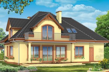  Projekt domu Saga 2 (WAH1076) - projekt domu parterowego z poddaszem - Zdjęcie 2
