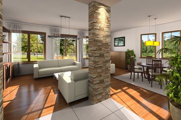  Projekt domu Saga 3 (WAH1077) - projekt domu parterowego z poddaszem - Zdjęcie 5