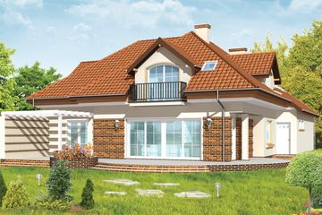  Projekt domu Siedziba (WAH1078) - projekt domu parterowego z poddaszem - Zdjęcie 2