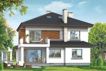  Projekt domu Vega (WAH1081) - projekt domu z pełnym piętrem - Zdjęcie 2