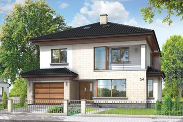  Projekt domu Vega (WAH1081) - projekt domu z pełnym piętrem - Zdjęcie 1