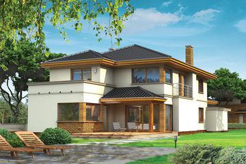  Projekt domu Verona (WAH1082) - projekt domu z pełnym piętrem - Zdjęcie 2