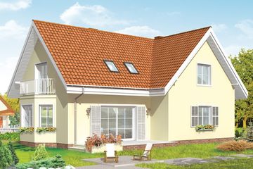  Projekt domu Wesoły (WAH1083) - projekt domu parterowego z poddaszem - Zdjęcie 2