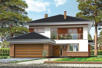  Projekt domu Willa na Borowej (WAH1084) - projekt domu z pełnym piętrem - Zdjęcie 1