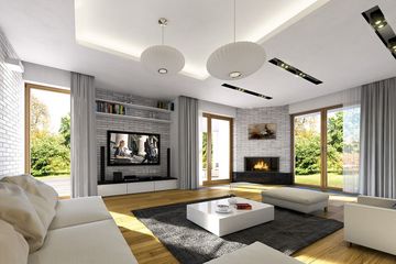  Projekt domu Willa na Borowej (WAH1084) - projekt domu z pełnym piętrem - Zdjęcie 4