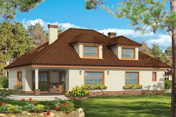  Projekt domu Zacisze (WAH1089) - projekt domu parterowego z poddaszem - Zdjęcie 2
