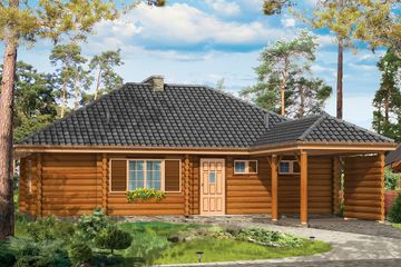  Projekt domu letniskowego Zagajnik (WAH1092) - projekt domu letniskowego parterowego - Zdjęcie 3